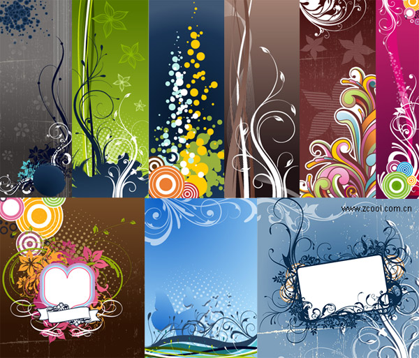 Variety of practical fashion trend of the background pattern vector material