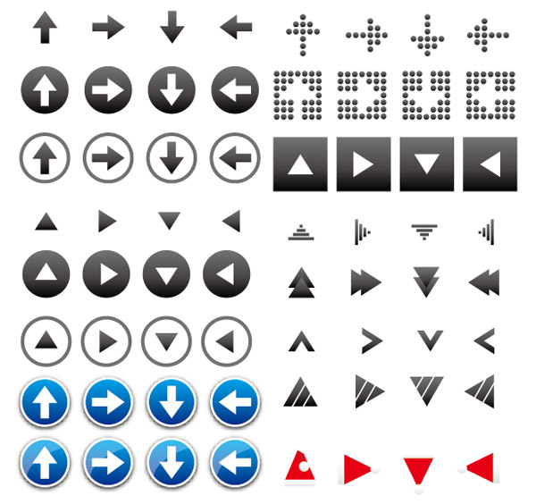 Arrow icon vector material useful