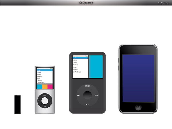 ipods set vector material