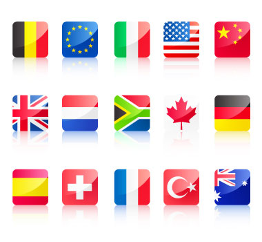 Flag icon vector material