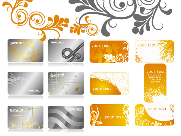 2 sets the background pattern card template vector