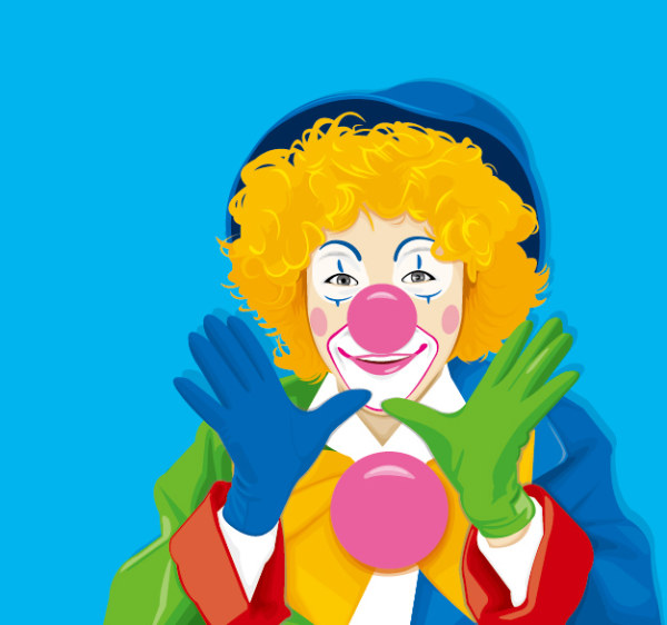 Clown color material feature vector