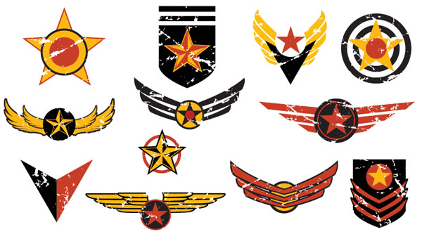 Flight badges vector