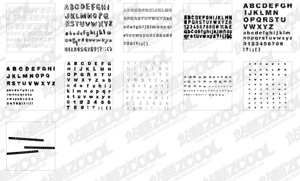 9 in particular the English alphabet vector material