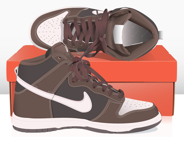 nike sports shoes vector