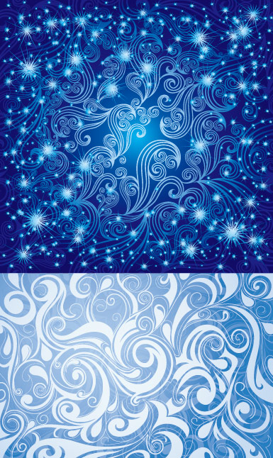 Pretty blue pattern vector