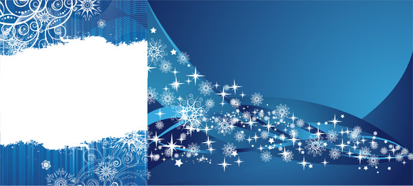 Blue Snowflake Background Vector