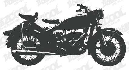 Motorcycle silhouettes vector material