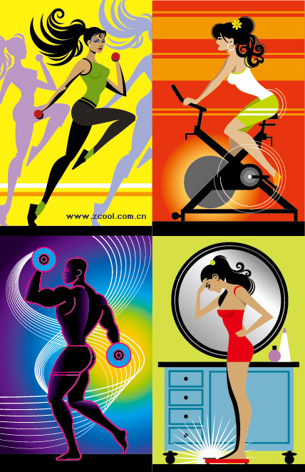 Fitness Series illustrator vector material