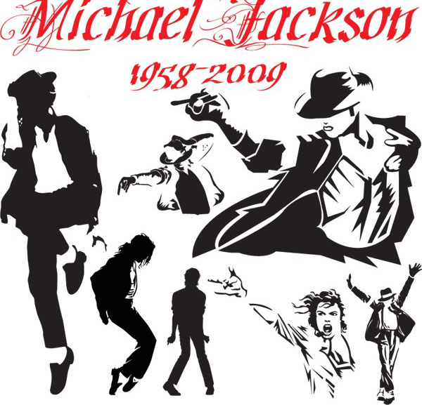 Michael Jackson classic action vector material