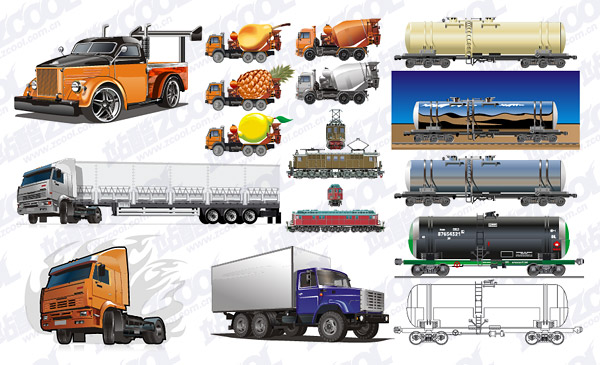 Large automobile Vector material package