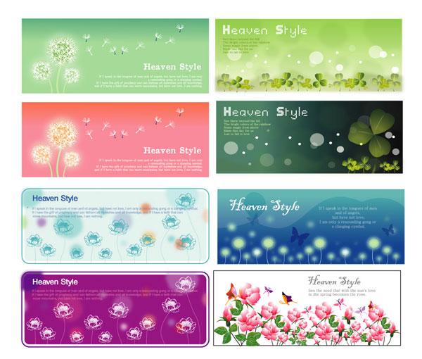 Flower Plants banner vector