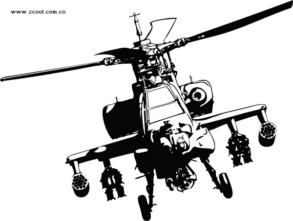 Apache helicopters vector material