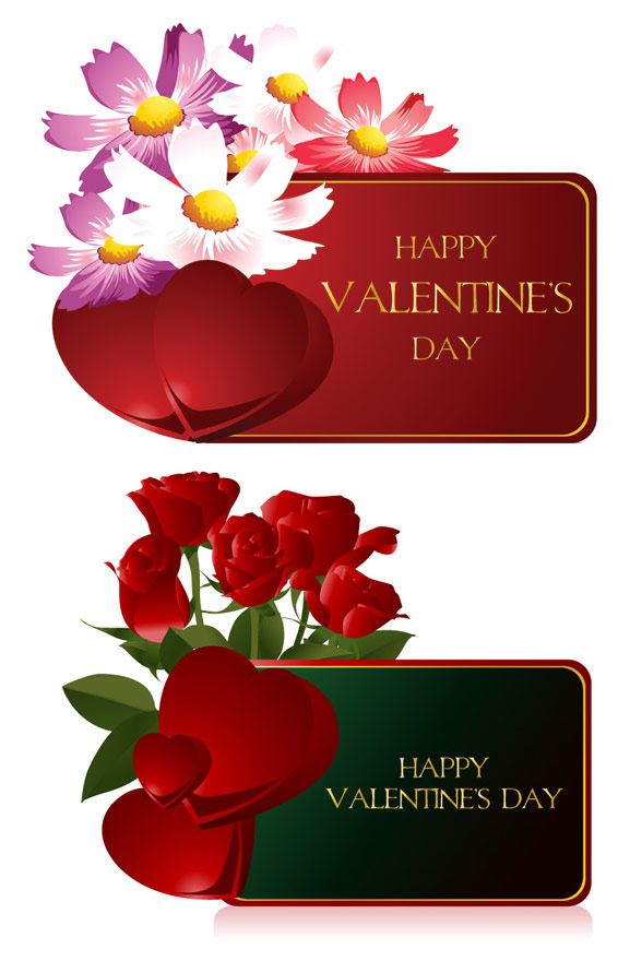 Valentine;s Day cards vector material