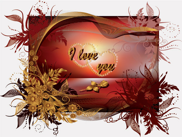 Special Valentine  Day cards vector material