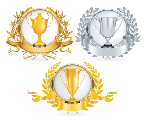 Yellow Gold trophy vector material