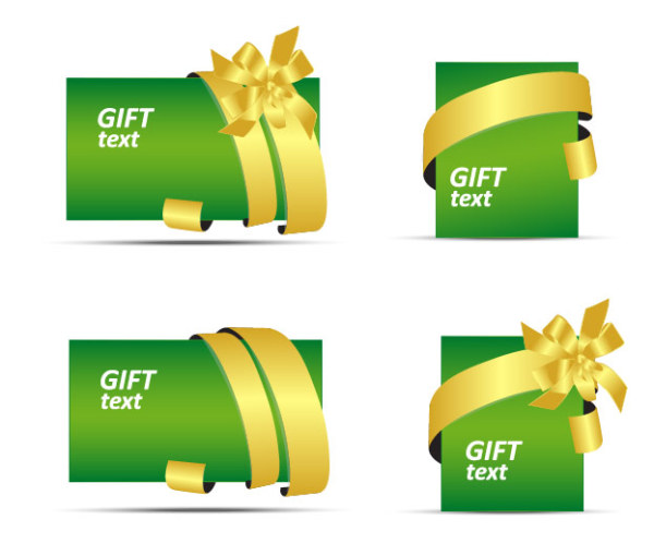 Gift cards vector material