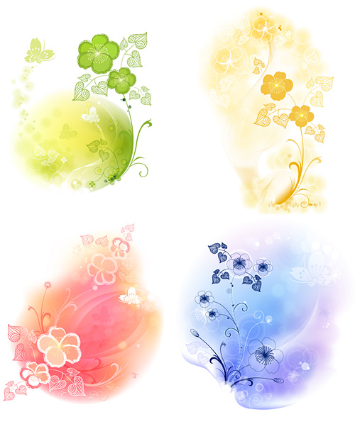 4 soft background pattern vector material