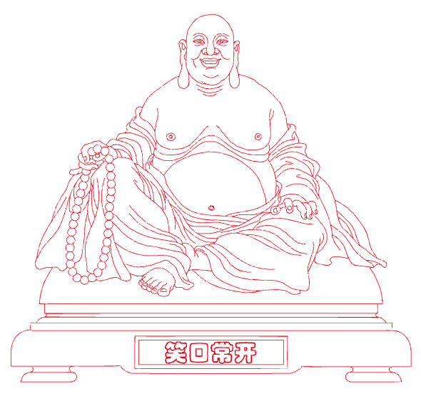 Laughing Buddha Vector material