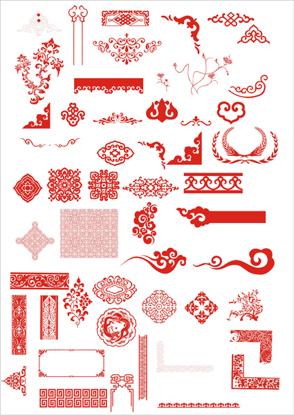 Fine Chinese Classical pattern vector material