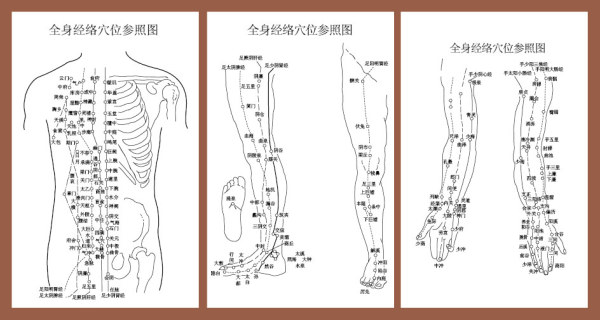 Body points acupuncture meridians to Figure