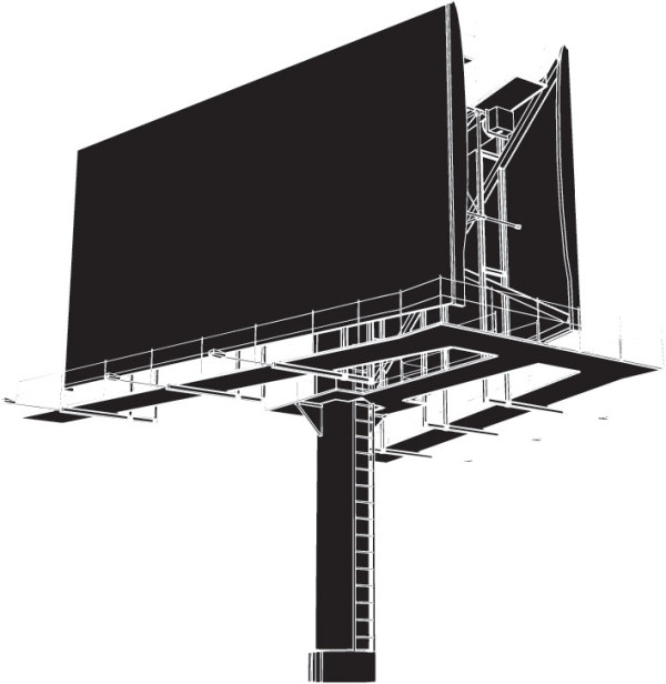 Outdoor billboard space vector material