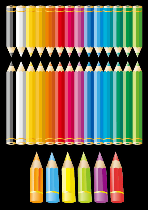 Color pencil Vector material