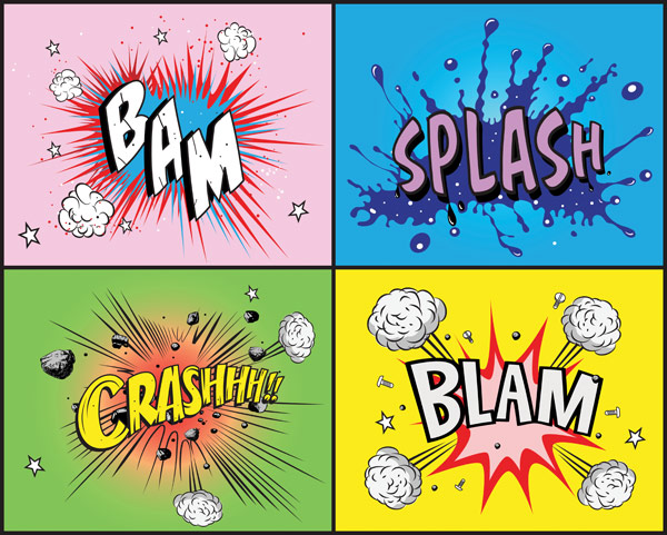 Comic style element vector material