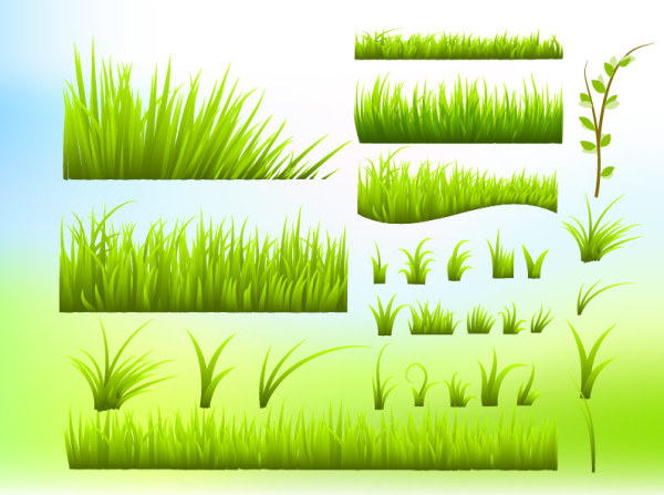 Green grass vector material