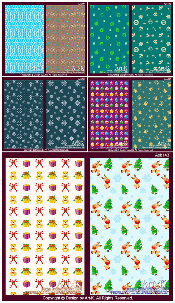 10 Cute Vector Christmas elements of the case of the background base maps