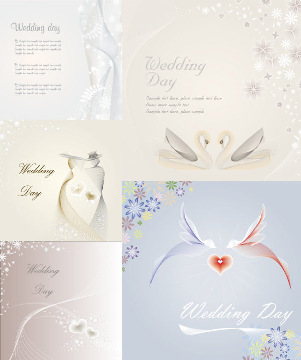 Wedding template vector of material