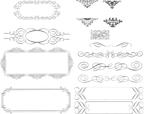 Succinct lace trimming vector source material