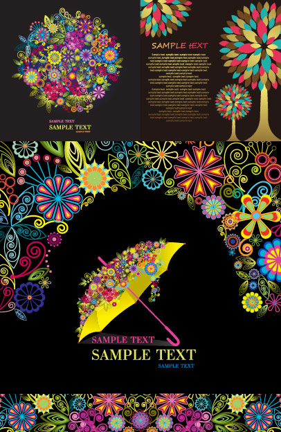Colorful pattern composed of vector graphics