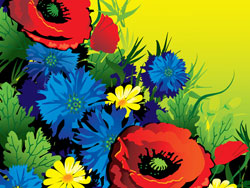 Gorgeous flowers vector of material