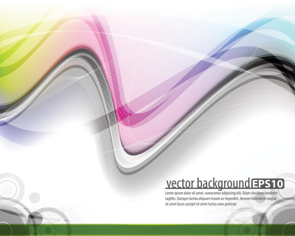 The trend of dynamic flow line gorgeous 01 - Vector