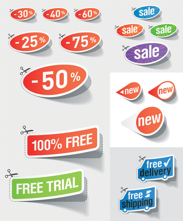 Nice discount sales sticker Vector