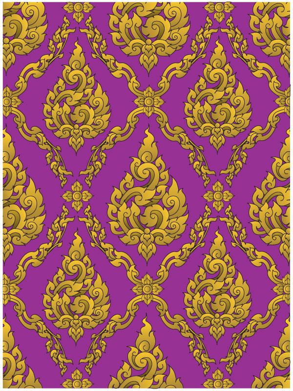 European classical ornate pattern vector material