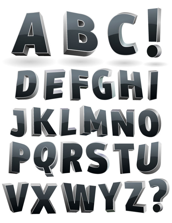Three-dimensional vector alphabet