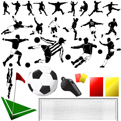 Vector elements of the theme of football