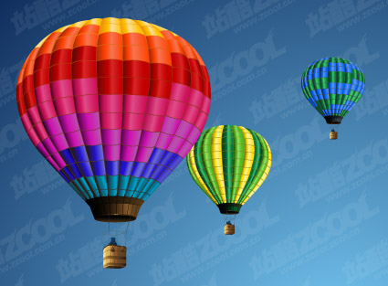 Hot air balloon vector material