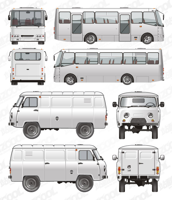 Passenger cars and commercial vehicles vector material