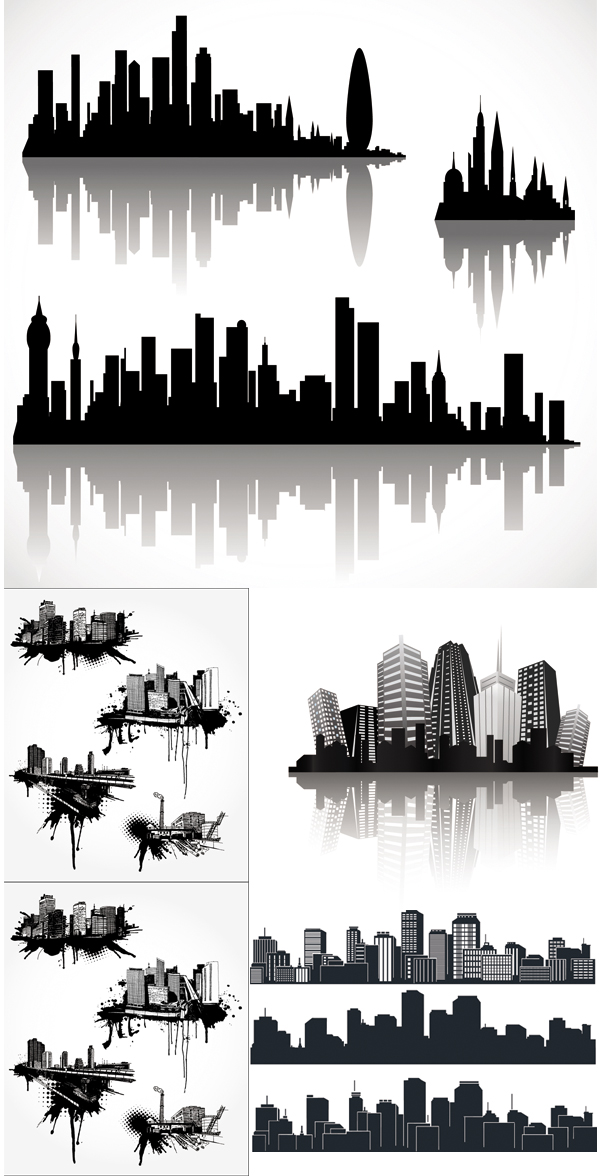 {silhouette of urban cool }Vector material