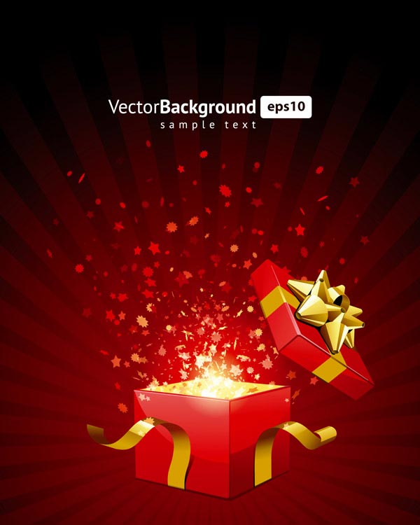 Open the gift of vector
