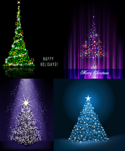 Flash Christmas tree vector