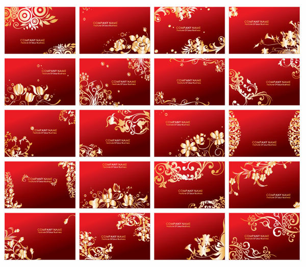 Red cards vector pattern