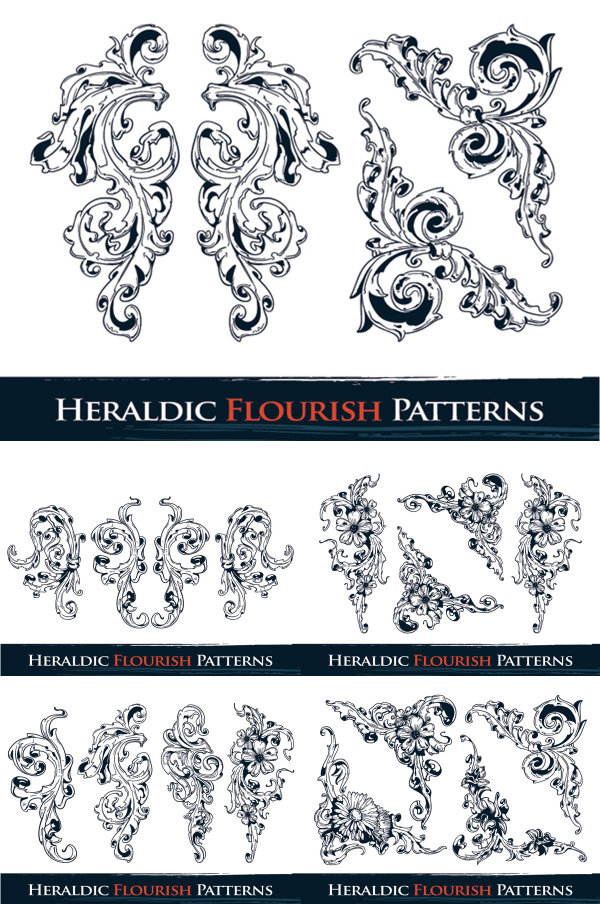 Ornate pattern vector material