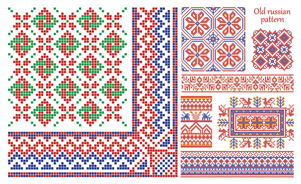 Vector-pixel border style pattern