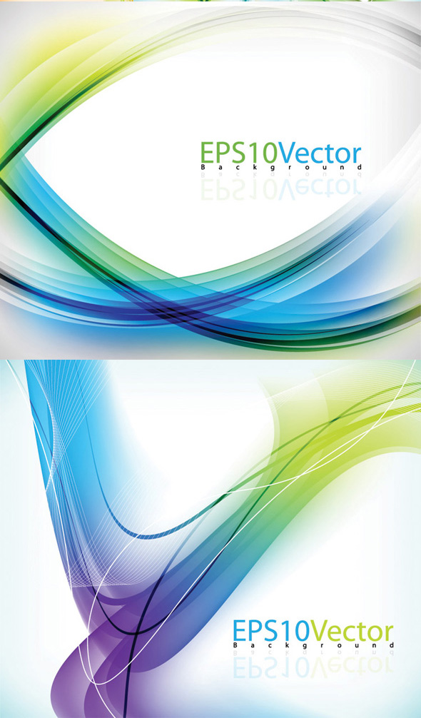 Colorful lines background vector dynamic material (2)