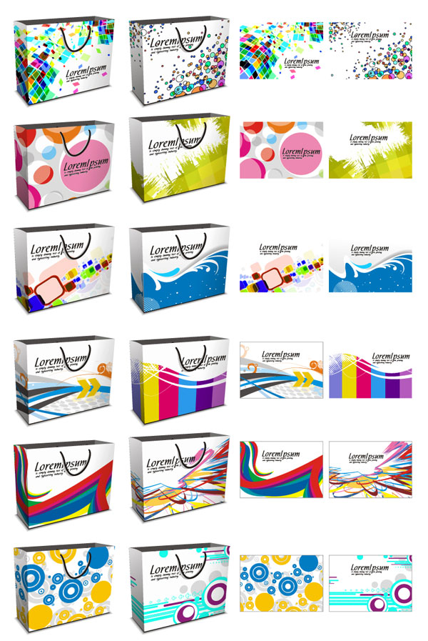 colorful shopping bags Vector