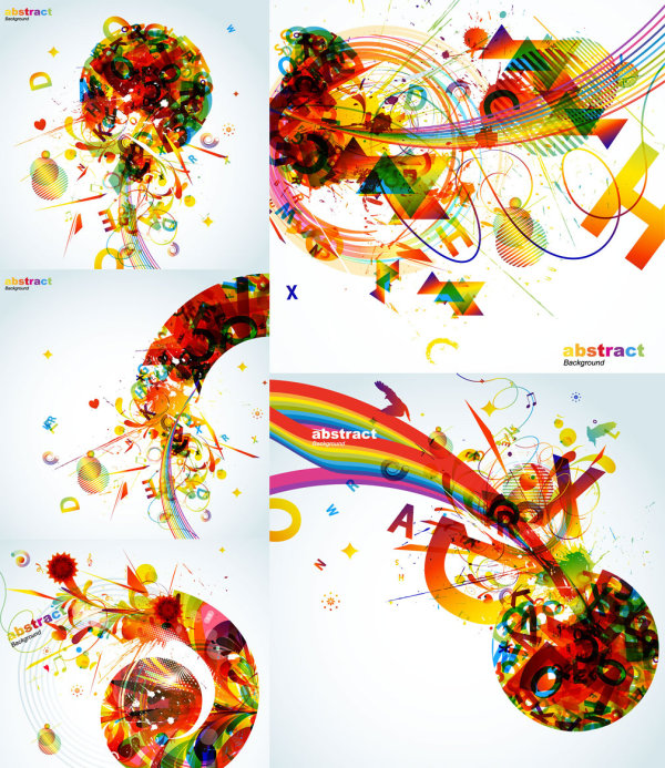 The trend of colorful graphics - Vector
